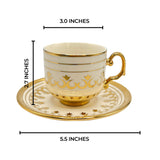 6 Persons Tea cup & Saucer Set - Arabic Style