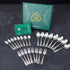 Diamond Cut Design 50 Gram Silver Cutlery Set Qareenay Manzil® branded