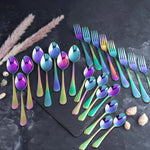 5 YEAR GUARANTEE 50 Gram Premium Rainbow Cutlery Set Qareenay Manzil® branded