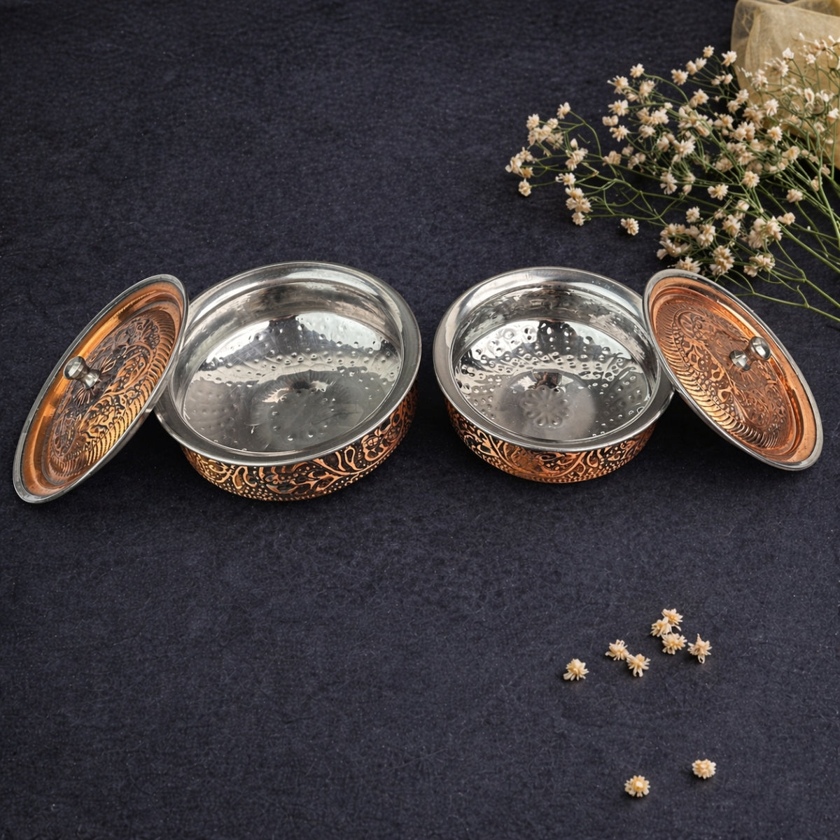 Handcrafted Copper Handi Set