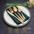 65 Grams Premium 24-Piece Golden Cutlery Set - 6 Person