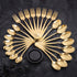 5 YEAR GUARANTEE 50 Gram Premium Golden Cutlery Set Qareenay Manzil® branded