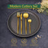 80 Grams Heavy Cutlery for 6 People - 24 Piece Set - Full Golden