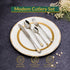 AYD Premium 24-Piece Hammered Golden & Silver Cutlery Set - 6 Person