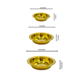 Set of 3 Golden Flat bottom Bowls