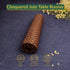 Jute Table Runner-Washable & Heat Resistant-Chequered Wood