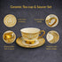6 Persons Ceramic Tea cup & Saucer Set - Versace Design