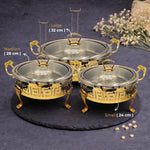 QM® Buffet Serving Dishes with Lid, Stand & Burner-Stainless Steel