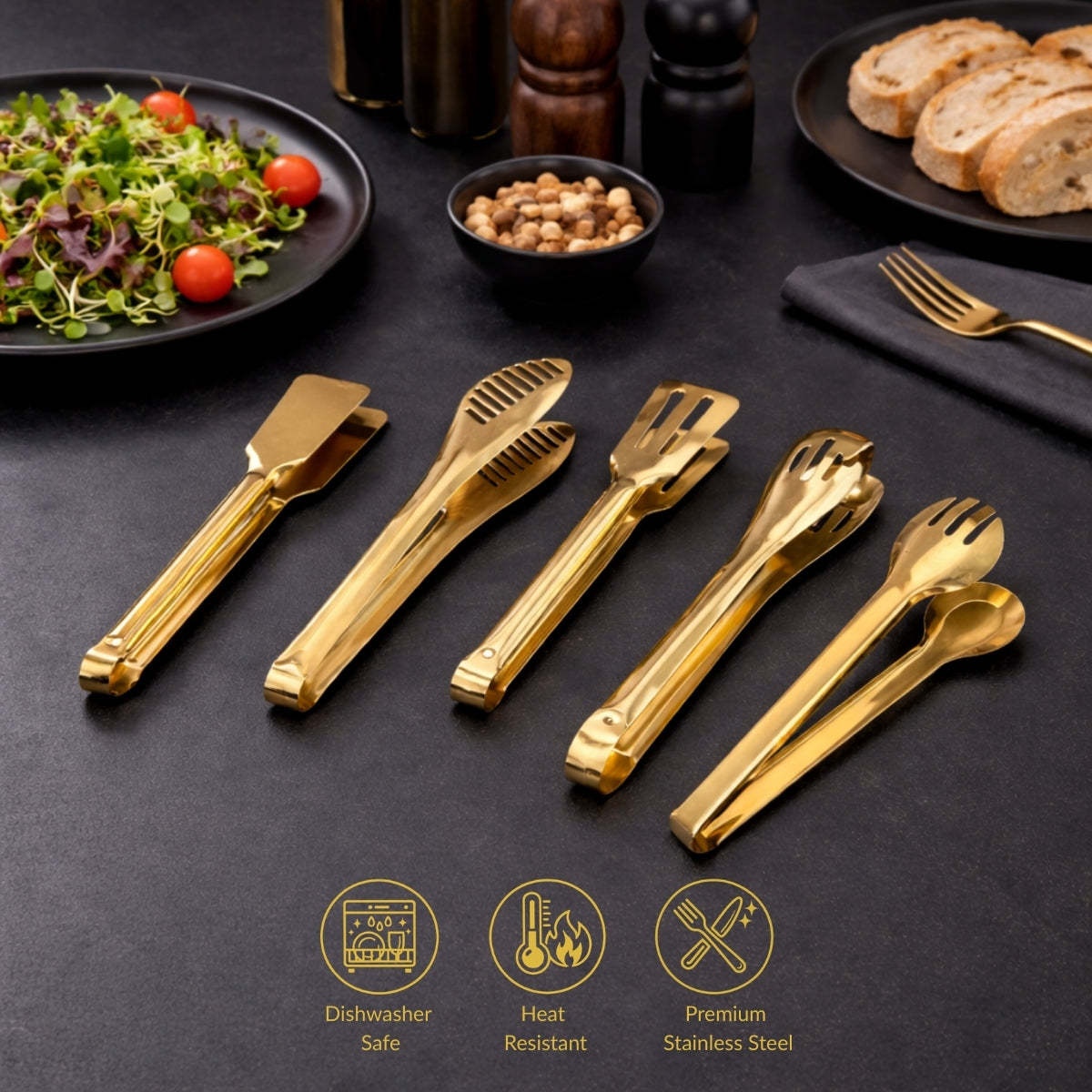 QM® Set of LARGE Tongs - Multipurpose