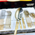 AYD Premium 24-Piece Golden & Silver Cutlery Set - 6 Person