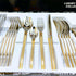 AYD Premium 24-Piece Golden & Silver Cutlery Set - 6 Person