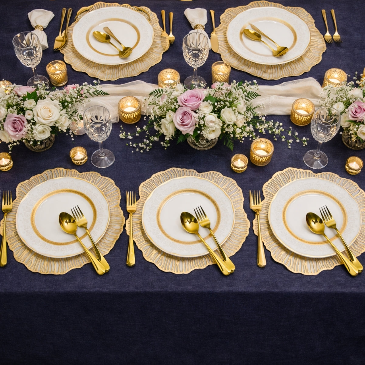 Golden & White ORCHID Placemat