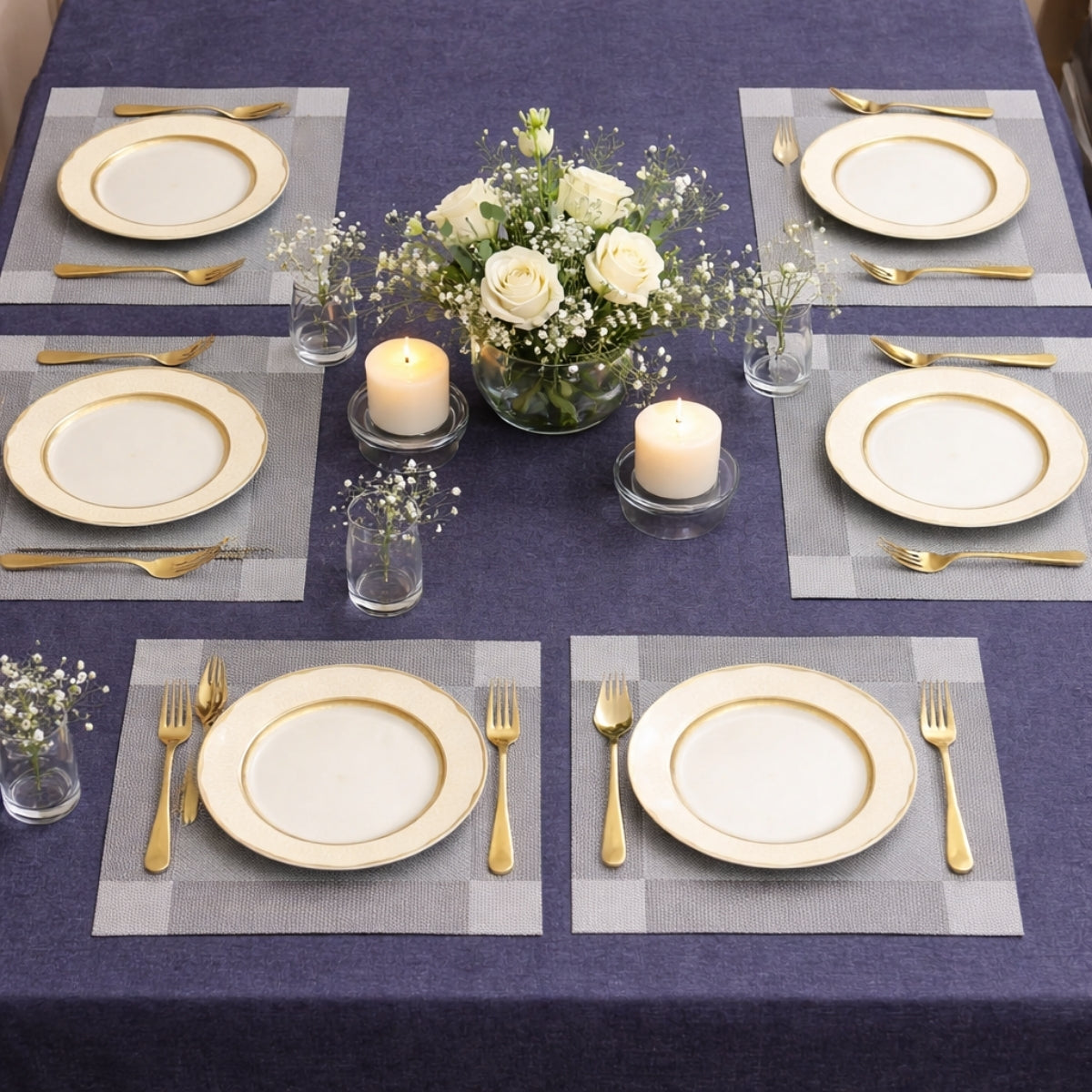 Luxury Placemats - Silver Jute Designed