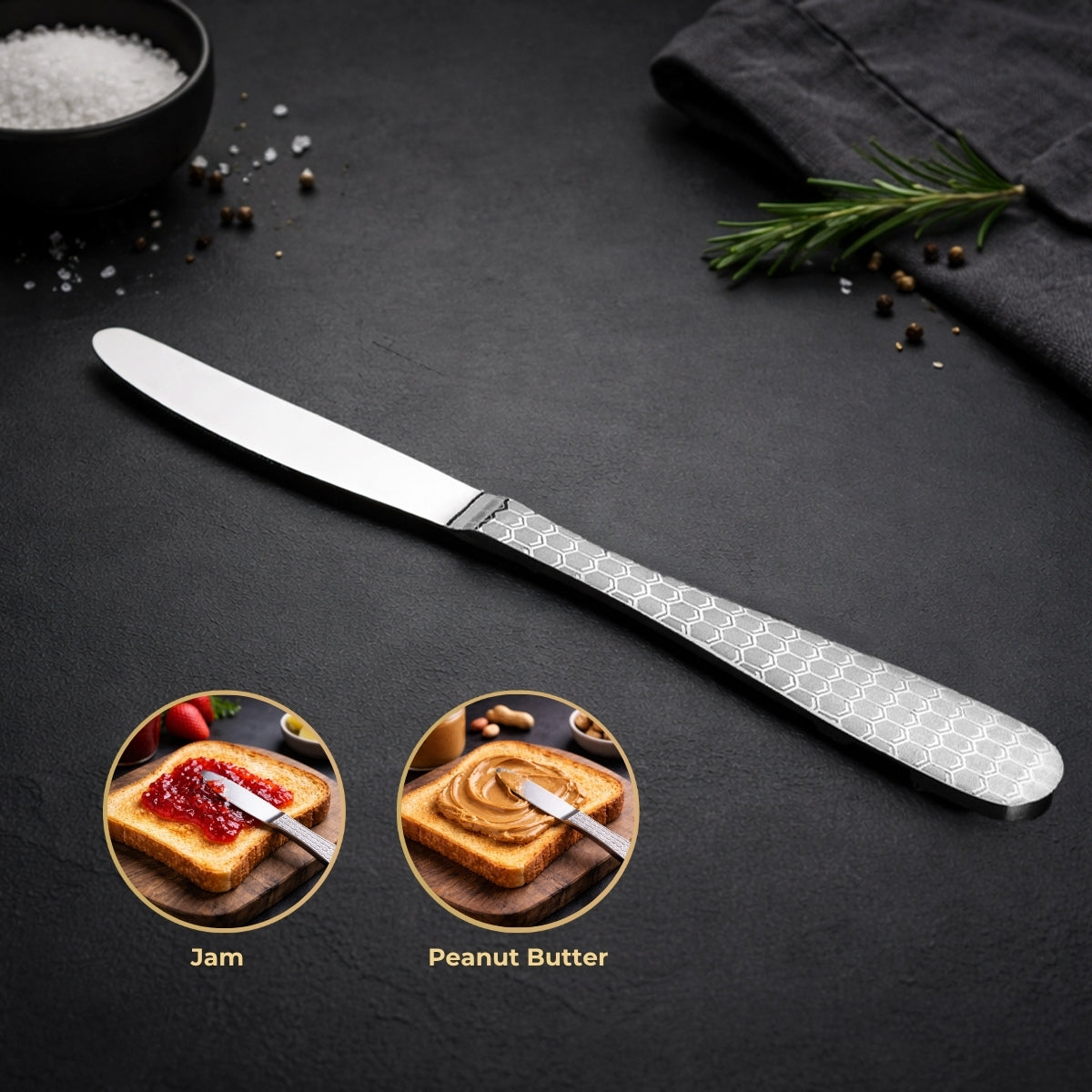 5 YEAR GUARANTEE 50 Gram Premium Silver Knives Qareenay Manzil® branded - 6 pcs