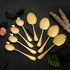 Rice & Curry Serving Spoons Set Supreme Golden Qareenay Manzil® Branded with 5 Year Warranty
