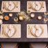 Golden & White Banana Leaves Placemat