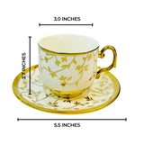 6 Persons Tea cup & Saucer Set - Tree Style