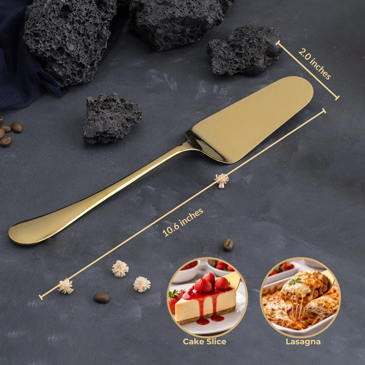 Set of 3 - Guests Serving Set Golden - 5 Years Warranty QM Branded