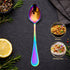 6 Table Spoon Multi Colored Golden Qareenay Manzil® branded