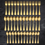 5 YEAR GUARANTEE 50 Gram Premium Golden Cutlery Set Qareenay Manzil® branded