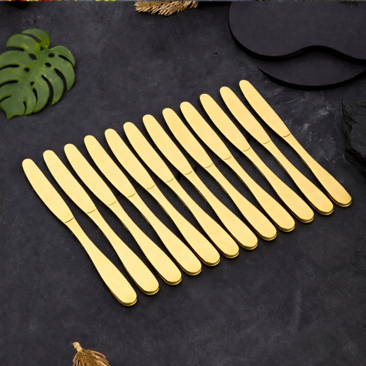 6 Butter Knives Golden Qareenay Manzil® branded