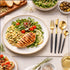 35 Grams Quality Cutlery for 6 People - 24 Piece Set - Gold & Black