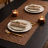 Jute Table Runner-Washable & Heat Resistant-Chequered Wood
