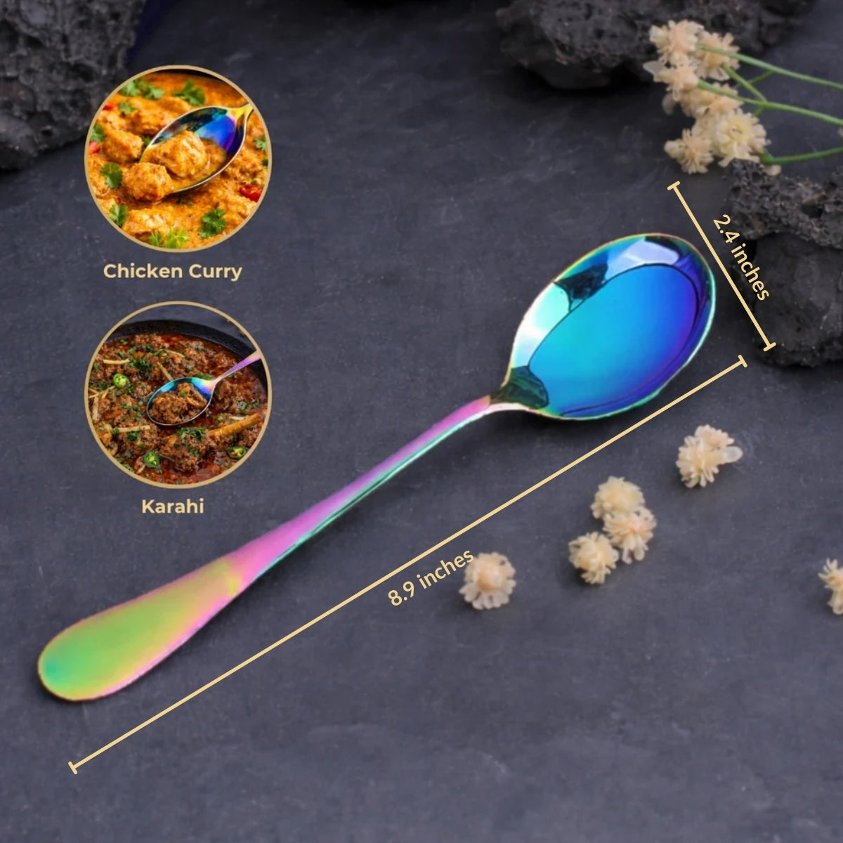 Set of 5 - Guests Serving Set Multicolor - 5 Years Warranty QM Branded