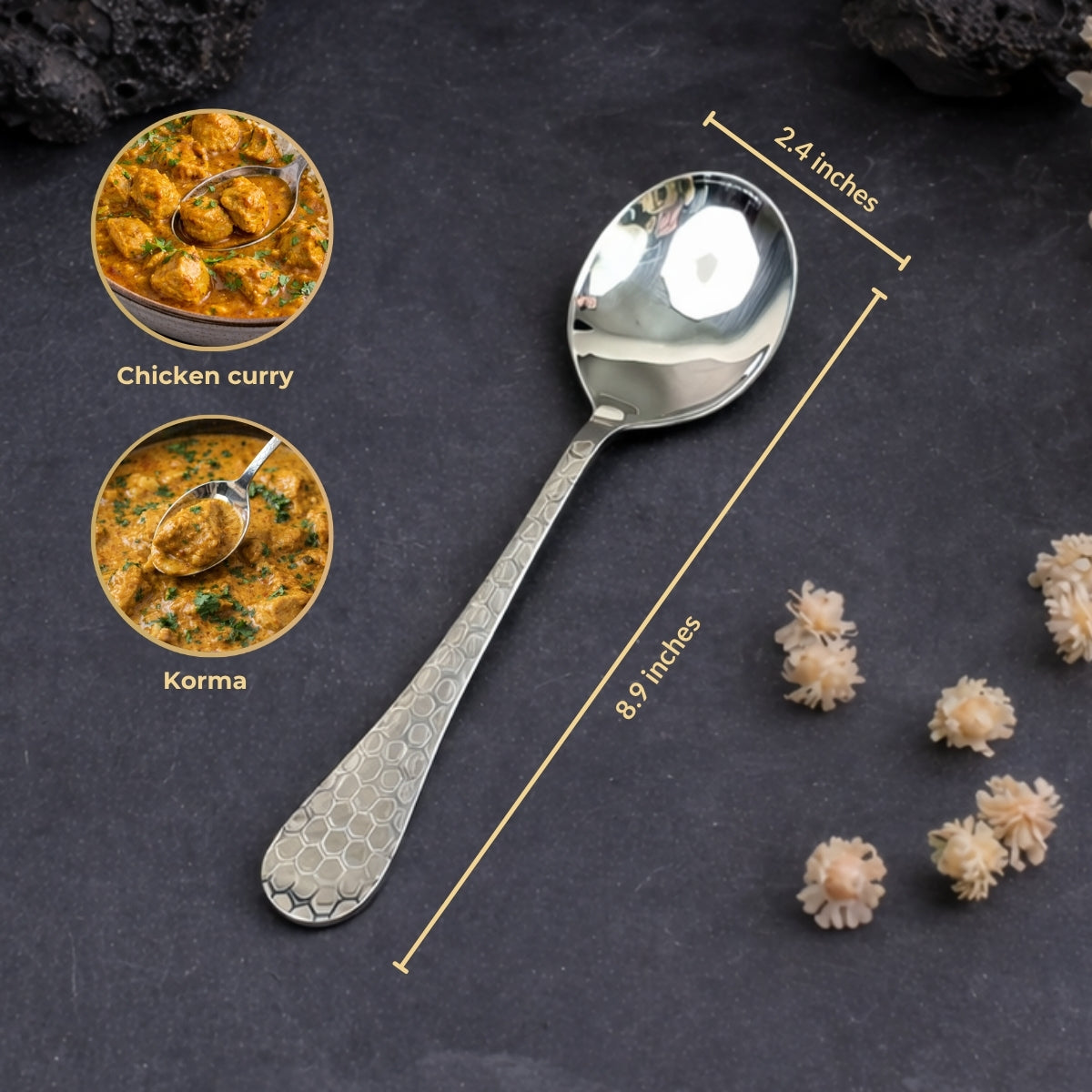 Set of 5 - Guests Serving Set Silver - 5 Years Warranty QM Branded