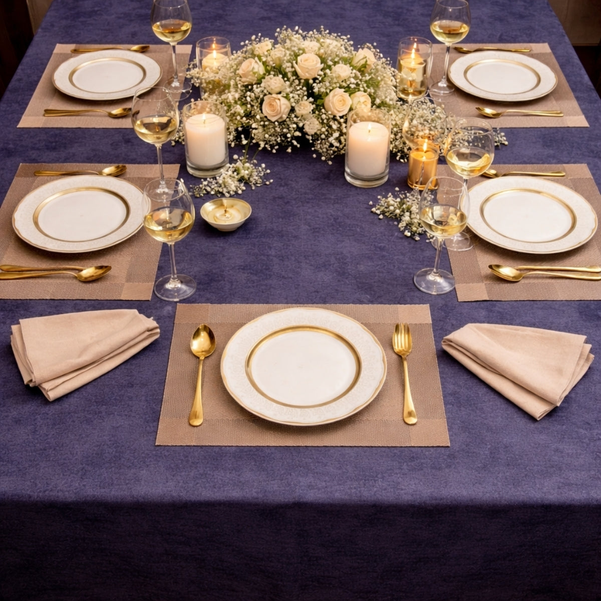 Luxury Placemats - light Brown Jute Designed
