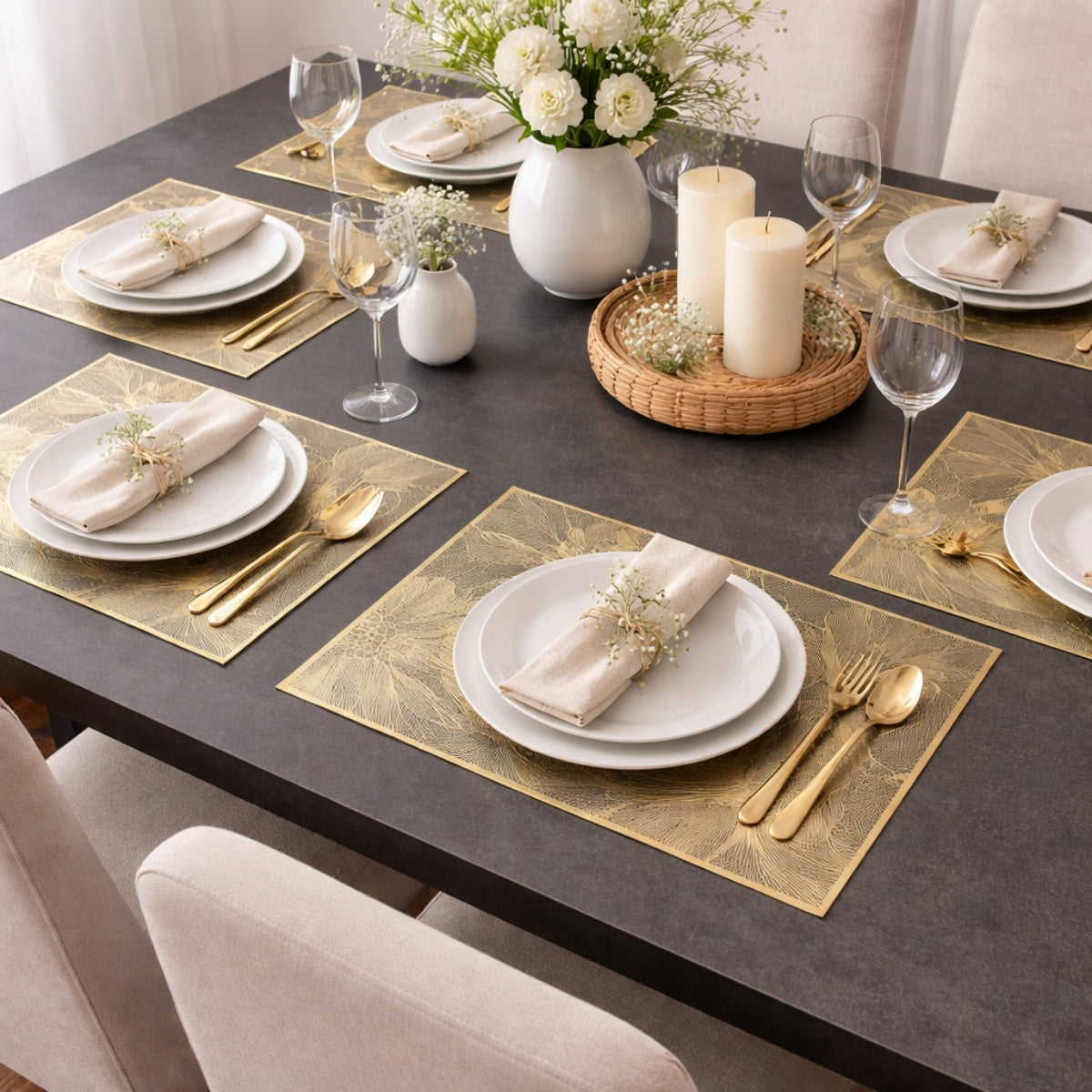 Golden & Grey Sunflower Placemat