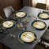 Golden & Black Round Ginkgo Placemat