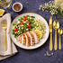 AYD Premium 24-Piece Golden Cutlery Set - 6 Person