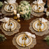 Golden & Grey Round Floral Placemat