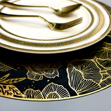 6 pcs Placemats - Black Floral New Design