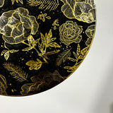 6 pcs Placemats - Black Floral New Design