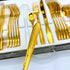 AYD Premium 24-Piece Golden Cutlery Set - 6 Person
