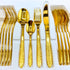 AYD Premium 24-Piece Golden Cutlery Set - 6 Person