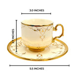 6 Persons Tea cup & Saucer Set -  Floral Style