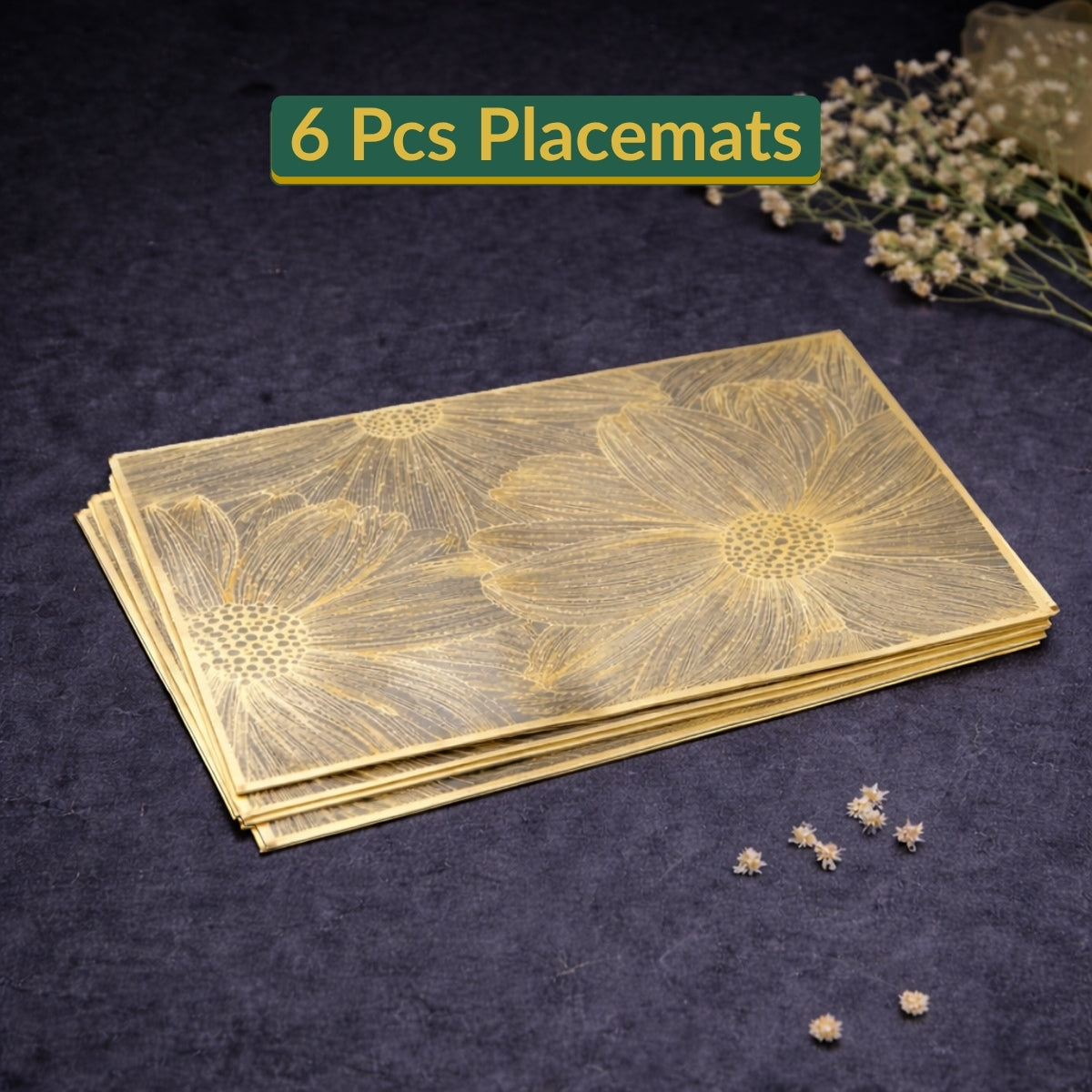 Golden & Grey Sunflower Placemat
