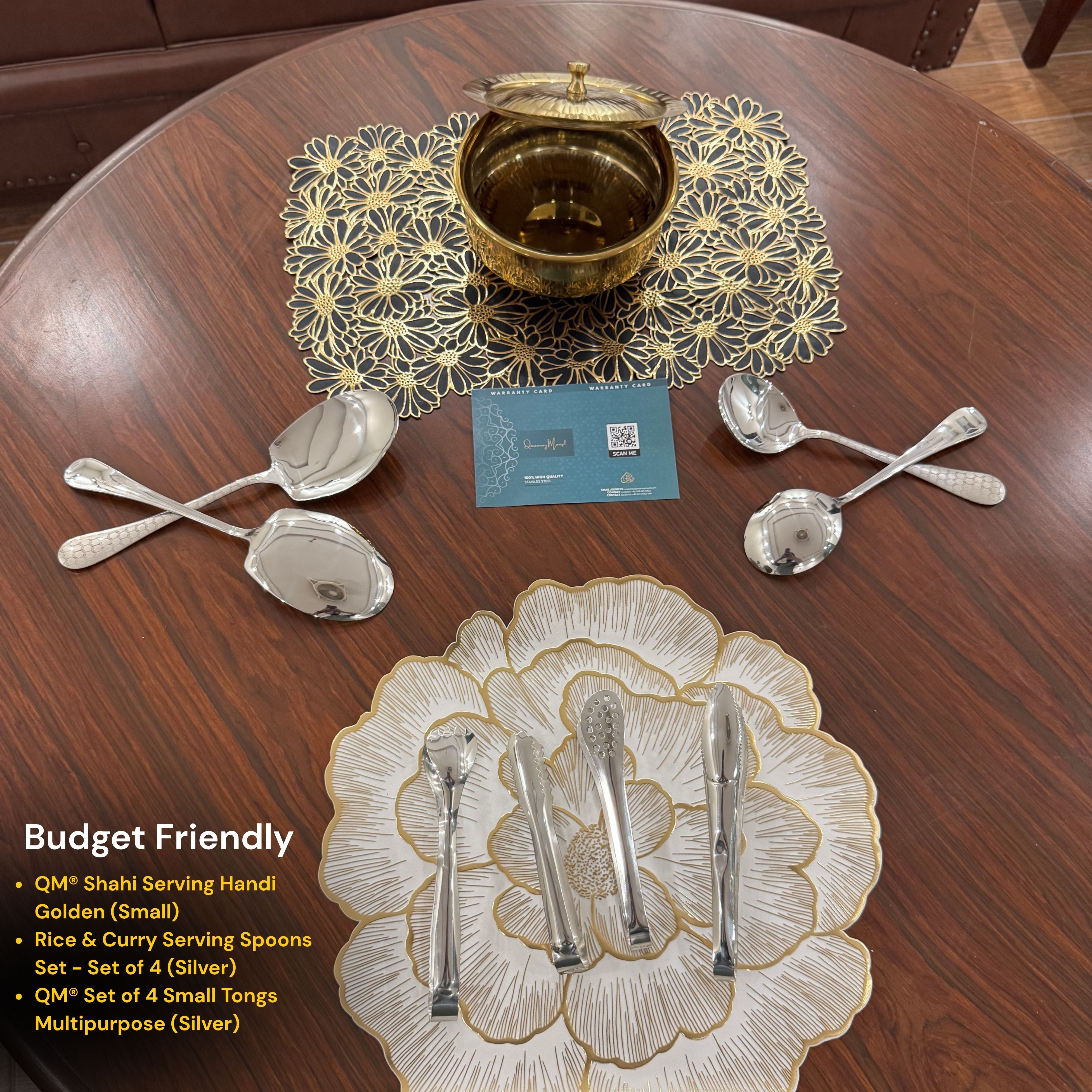 QM® Dawat Tablescape – Serving & Dining Set for Elegant Hosting