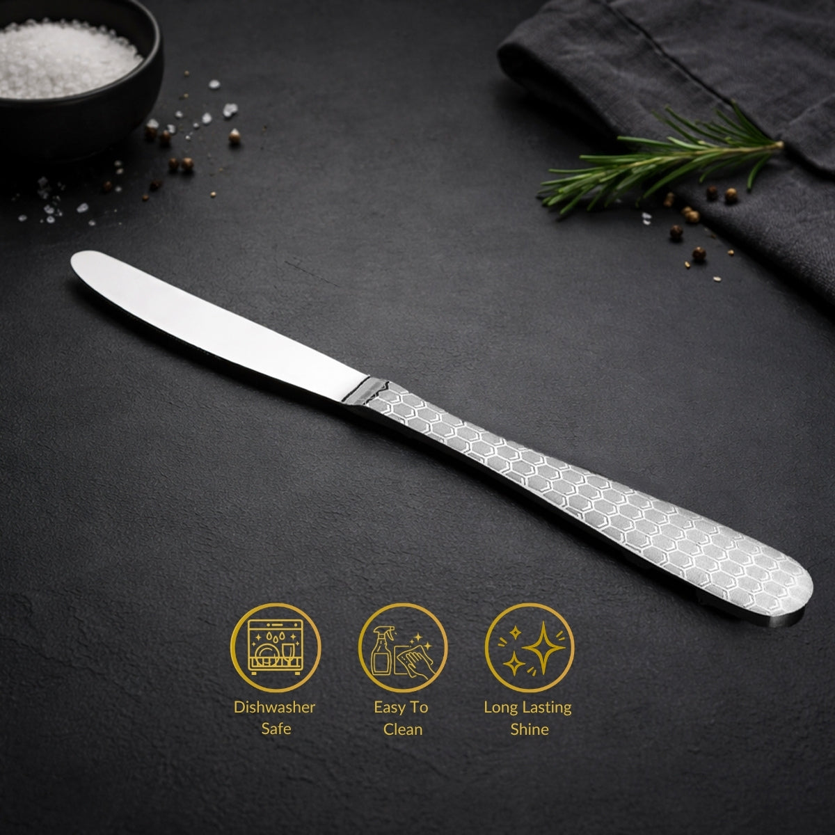 5 YEAR GUARANTEE 50 Gram Premium Silver Knives Qareenay Manzil® branded - 6 pcs