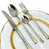 AYD Premium 24-Piece Hammered Golden & Silver Cutlery Set - 6 Person