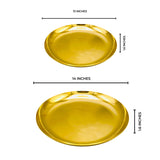 Golden Karahi & Rice Serving Platter - PVD Coated QM Branded