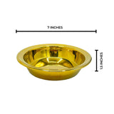 Set of 3 Golden Flat bottom Bowls