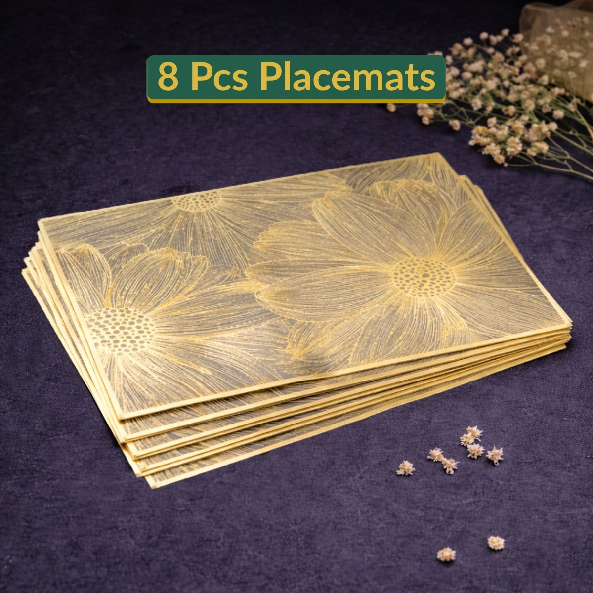 Golden & Grey Sunflower Placemat