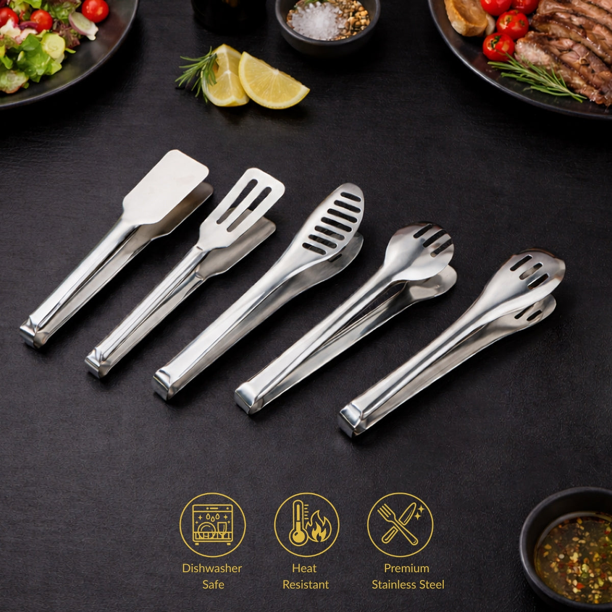 QM® Set of LARGE Tongs - Multipurpose