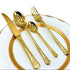 AYD Premium 24-Piece Hammered Golden Cutlery Set - 6 Person