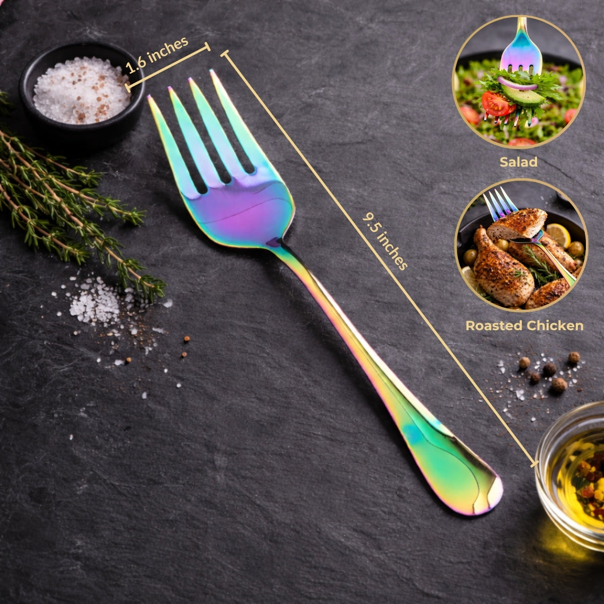 Set of 5 - Guests Serving Set Multicolor - 5 Years Warranty QM Branded