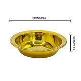 Set of 3 Golden Flat bottom Bowls